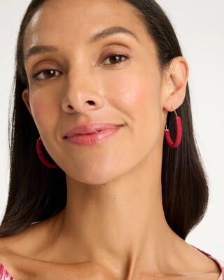 Thread Wrapped Hoop Earrings click to view larger image.
