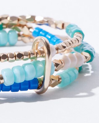 Teal Stretch Bracelets Set