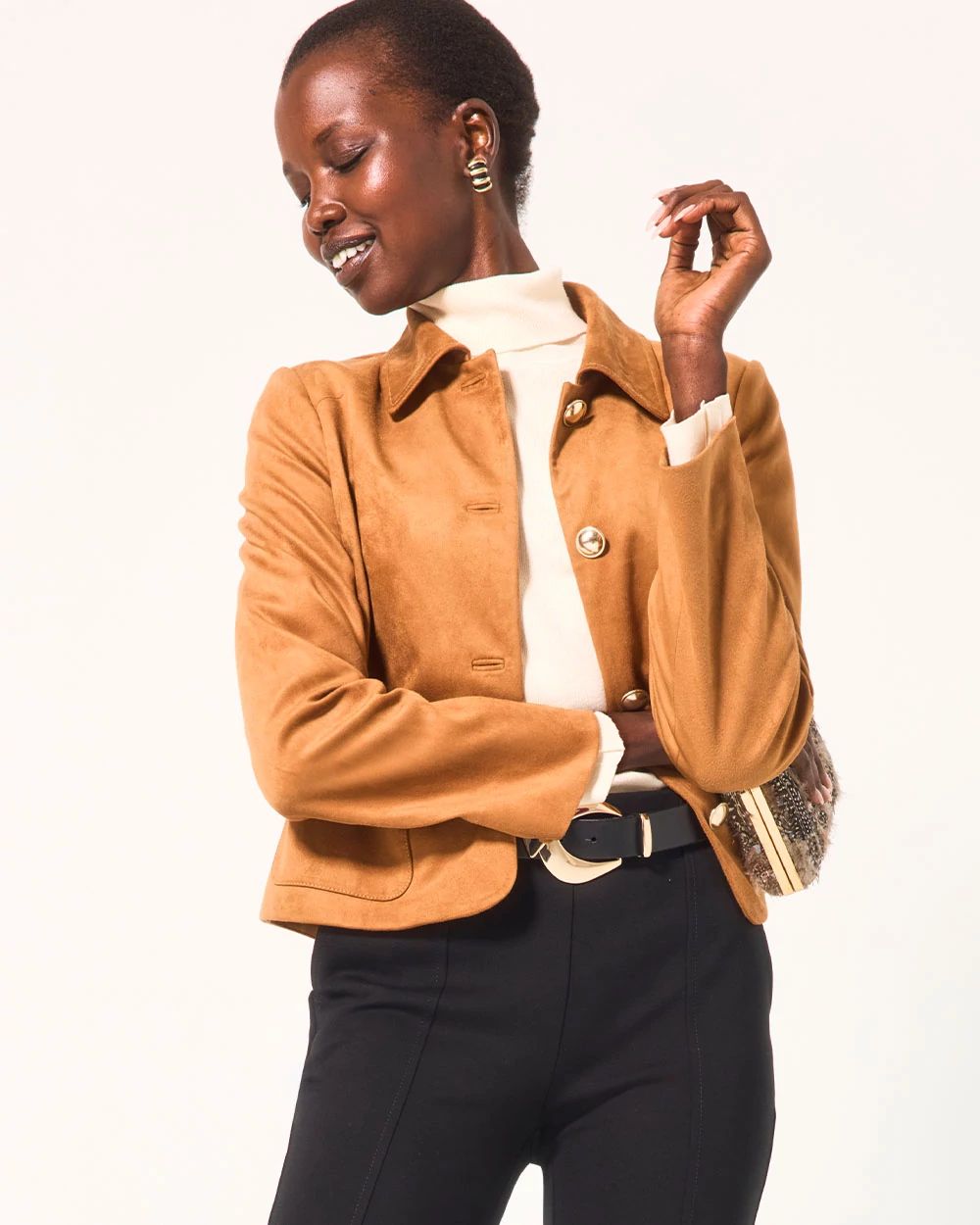 Suede Cropped Jacket