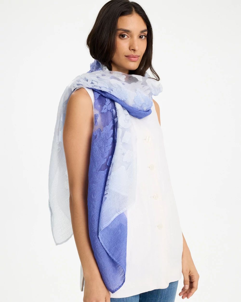 Ombre Burnout Oblong Scarf