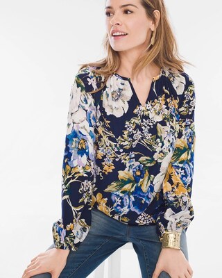 Primavera Floral Peasant Top
