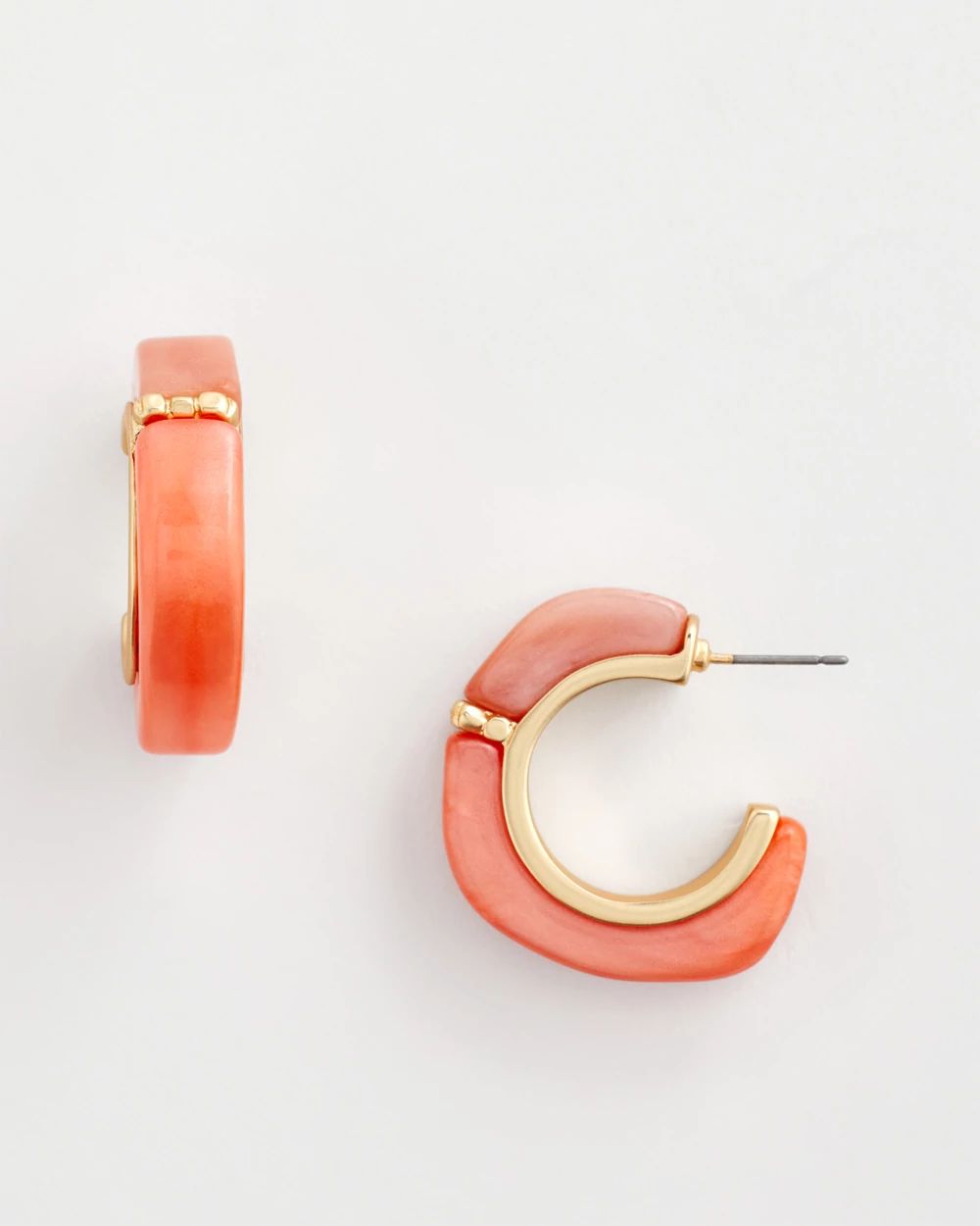 Tonal Peach Hoop Earrings