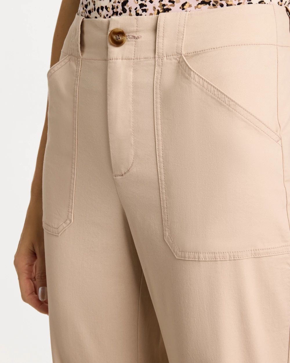 High Hem Straight Crop Pants