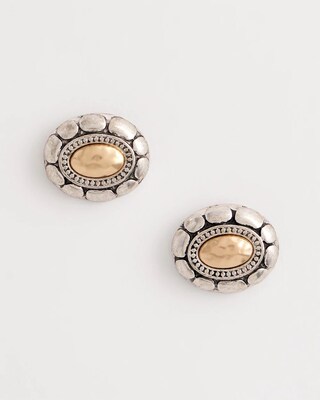 Mixed Metal Stud Earrings