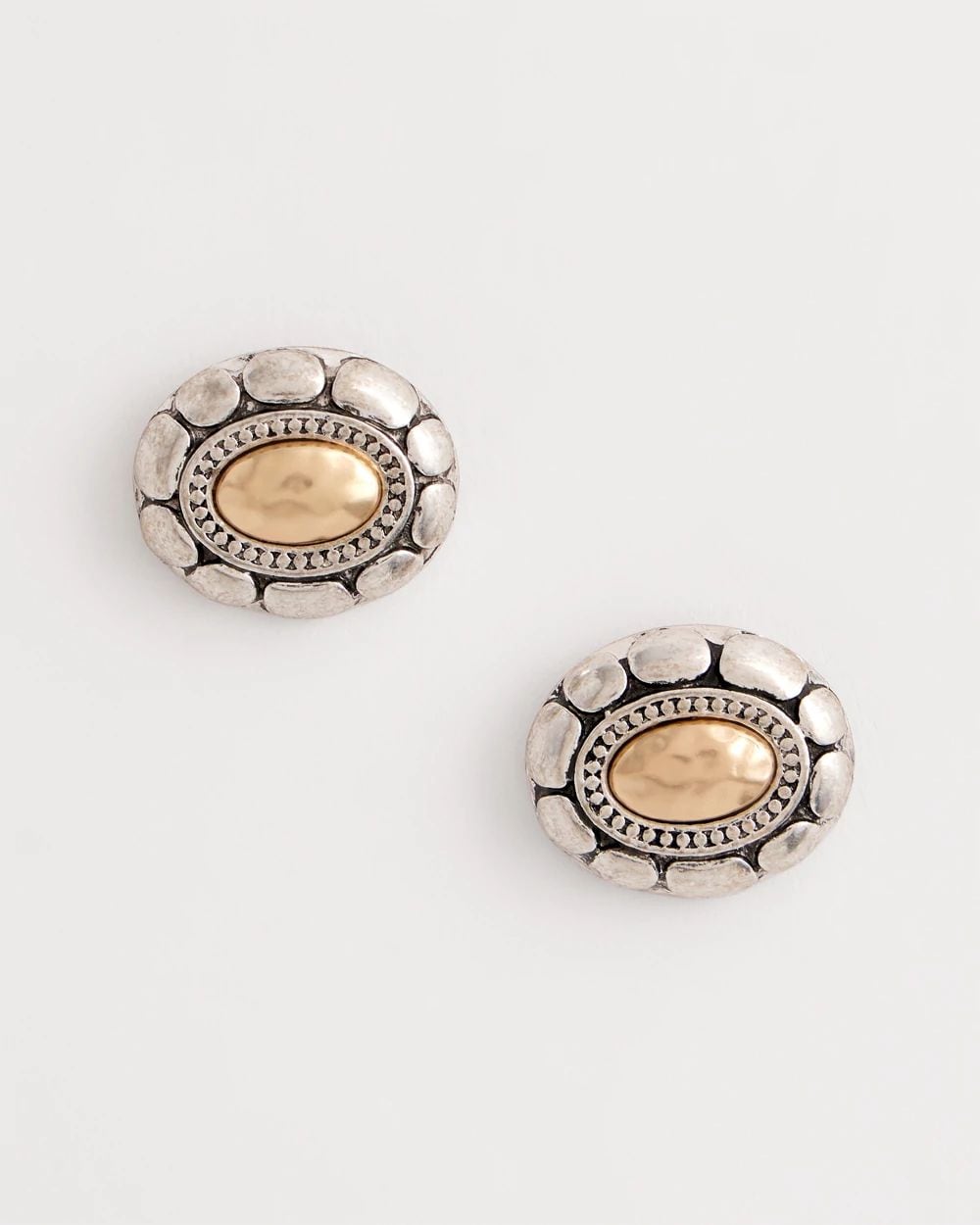 Mixed Metal Stud Earrings