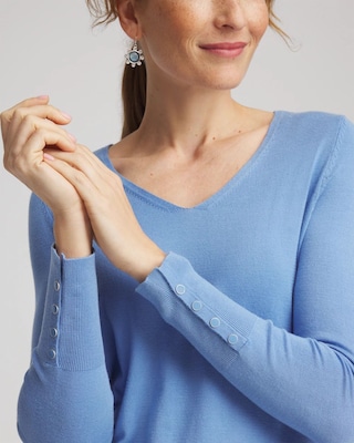 Ella V-Neck Pullover Sweater click to view larger image.