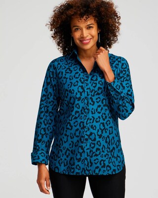 No Iron™ Stretch Animal Print Shirt