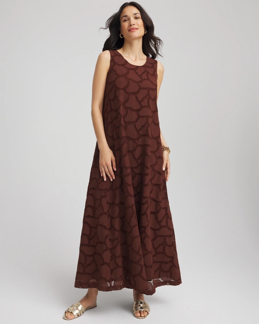 chicos maxi dress 3/4 Sleeved Jersey Maxi Dress