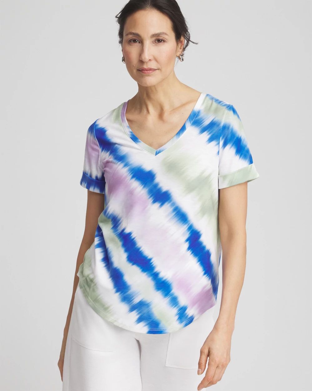 Zenergy® Tie-Dye V-Neck Tee