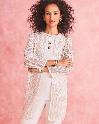 Travelers™ Collection Embroidered Lace  Jacket