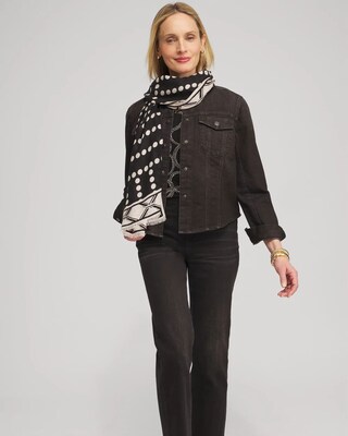 Mixed Print Oblong Scarf