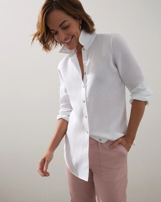 No-Iron Linen 3/4 Sleeve Shirt