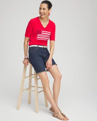 Embellished Flag Tee