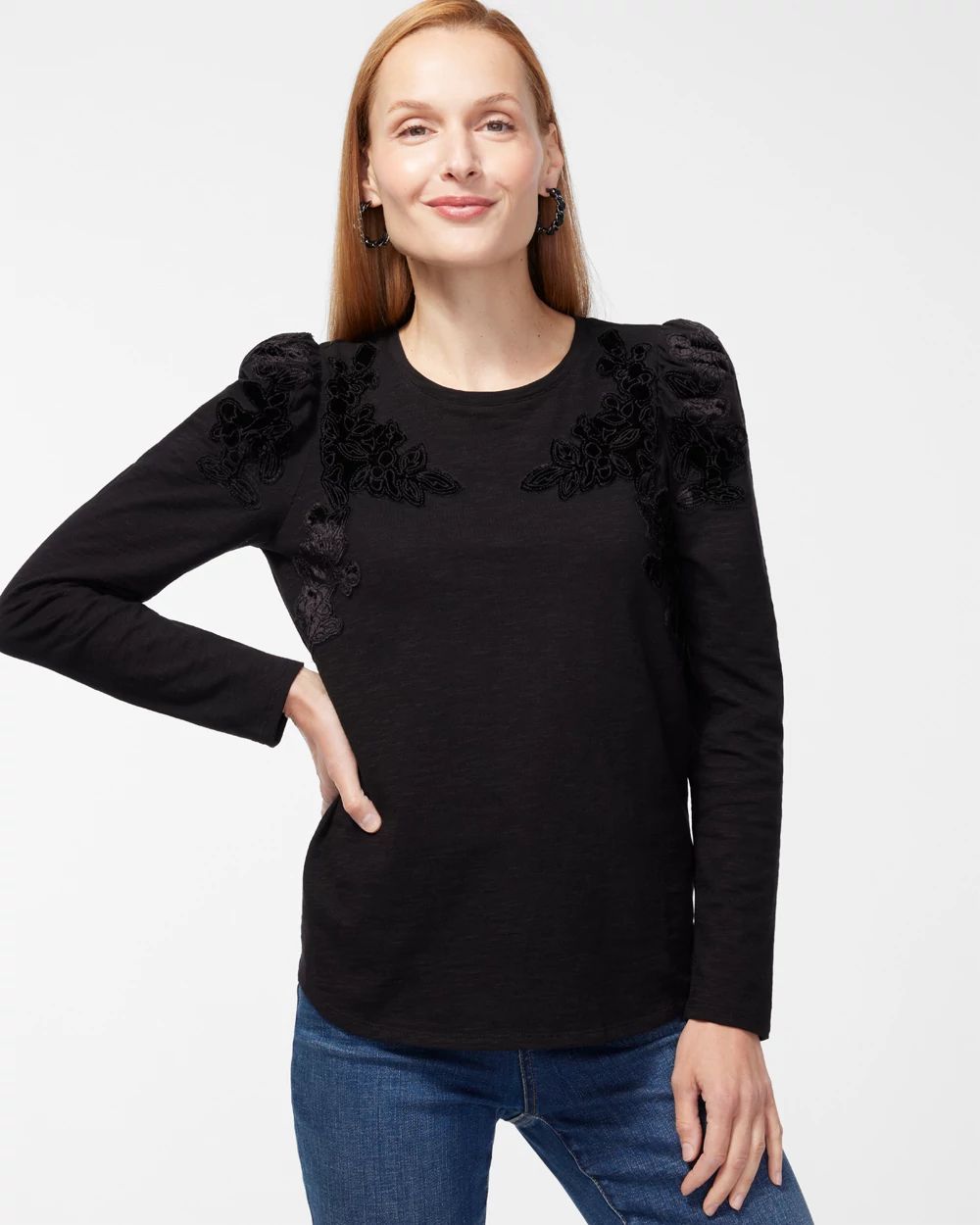 Velvet Applique Top