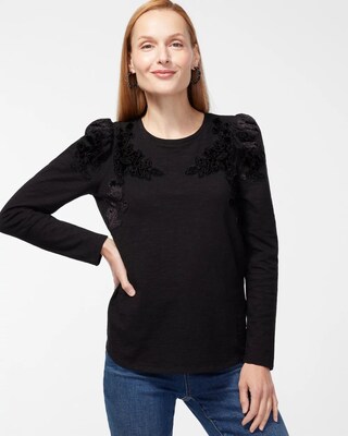 Velvet Applique Top