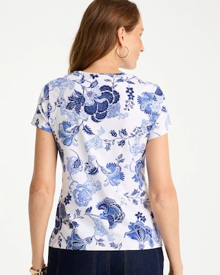 Jolene Cotton Stretch Cap Sleeve Tee click to view larger image.