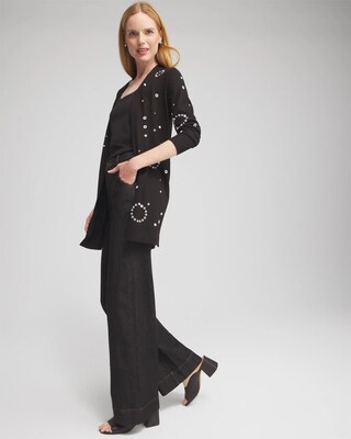 Spun Rayon Grommet Cardigan