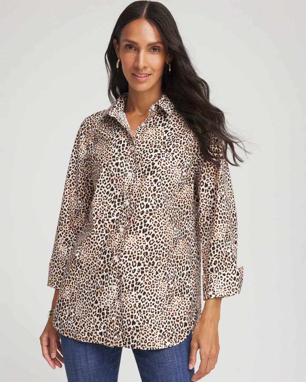 No Iron™ Leopard Print Shirt