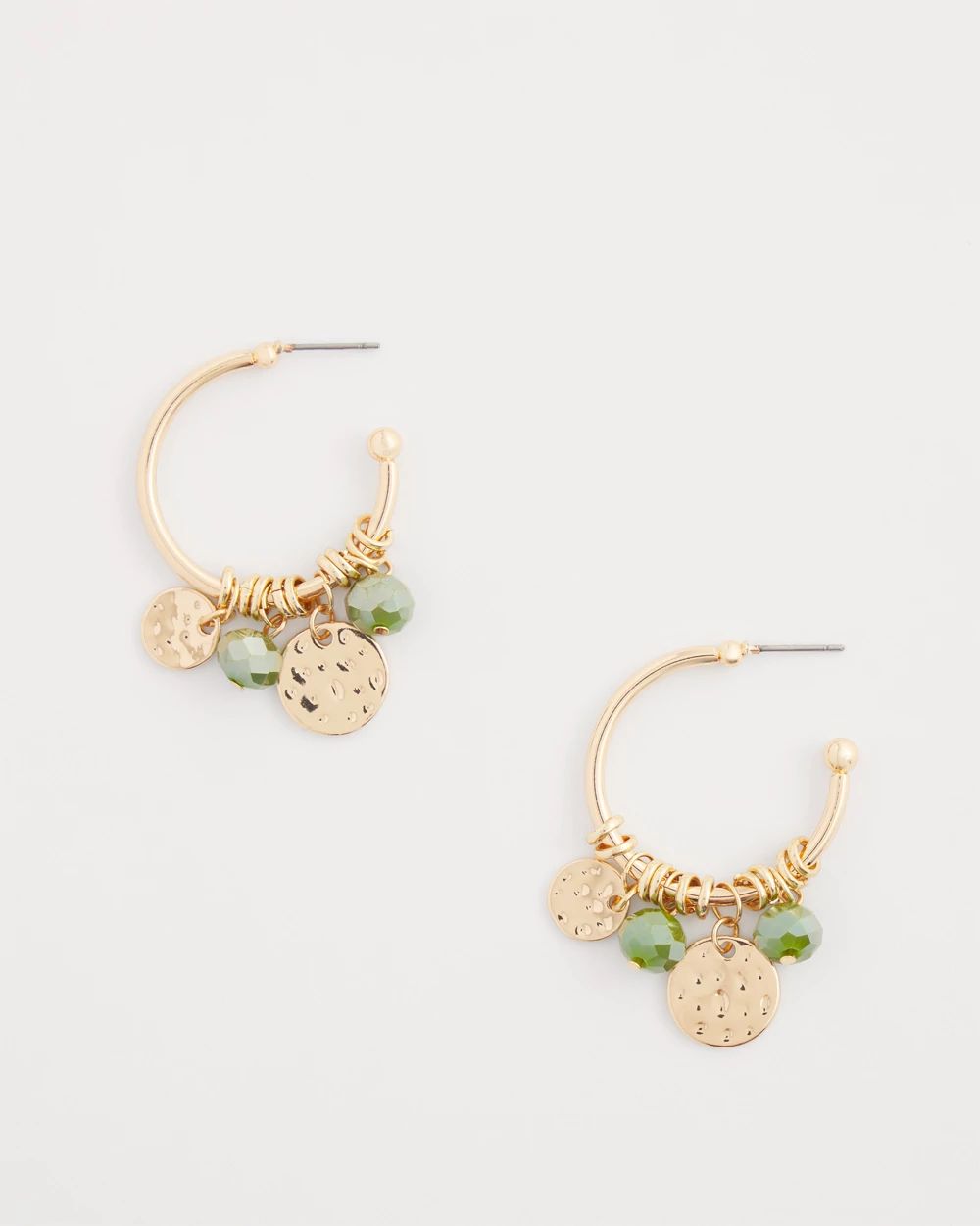 No Droop™ Front to Back Charm Hoops
