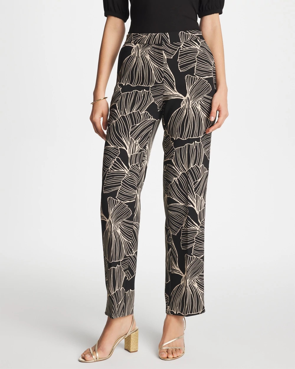 Ginkgo Crepe Tapered Ankle Pants