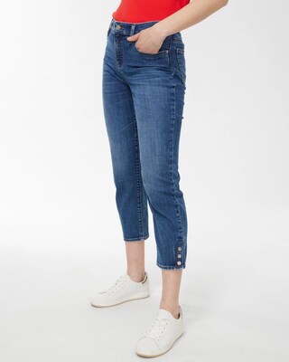 Petite Girlfriend Snap Hem Crops