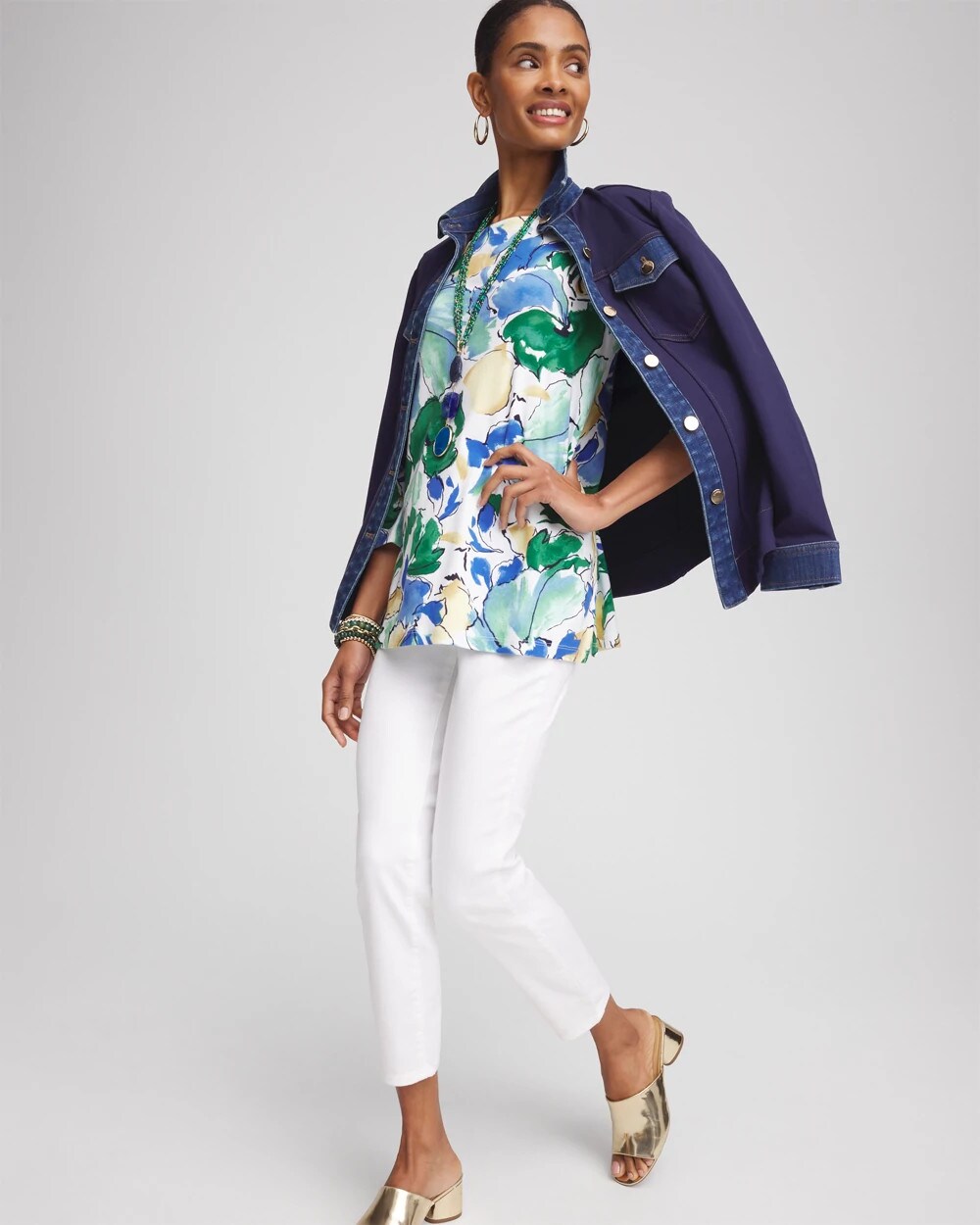 Pima Cotton Square-Neck Tunic