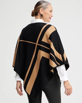 Reversible Knit Triangle Poncho