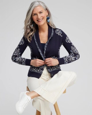 Shawl Neck Cropped Cardigan