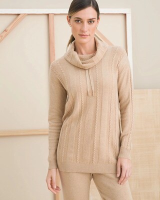Zenergy Cotton Cashmere Cable Knit Sweater