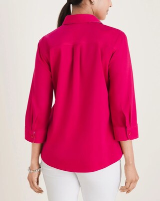 No-Iron Cotton-Blend Stretch Shirt
