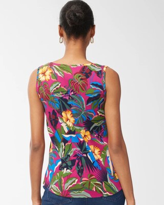 Jungle Print Everyday Button Tank