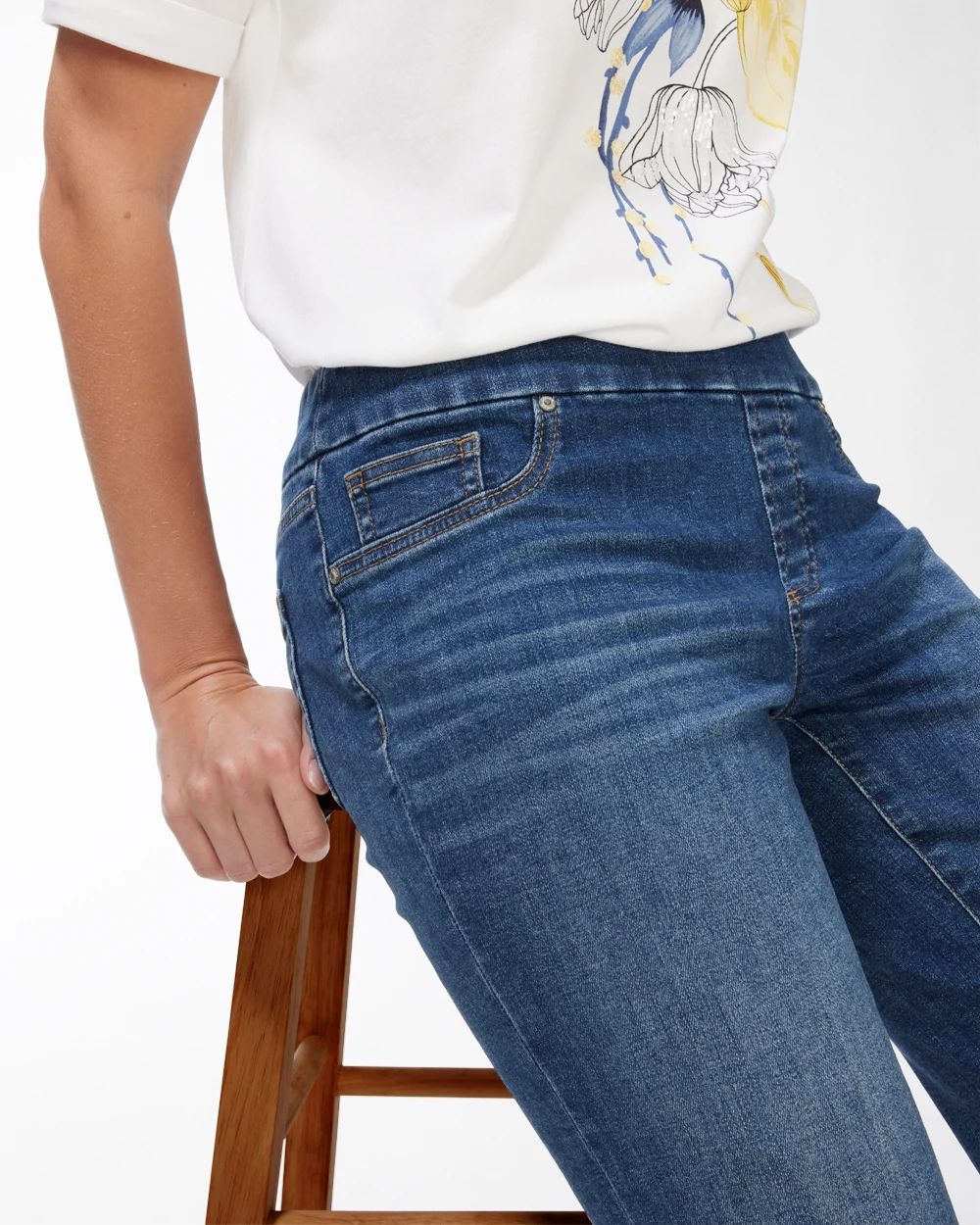 Pull-on Denim Shorts