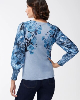 Spun Rayon Woven Sleeve Sweater