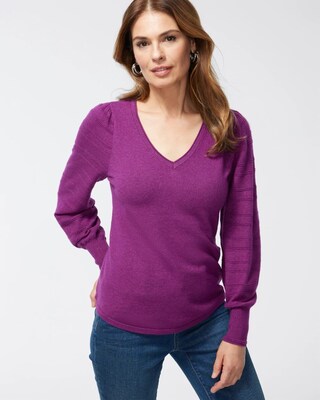 Luxe Sleeve Detail Pullover Sweater