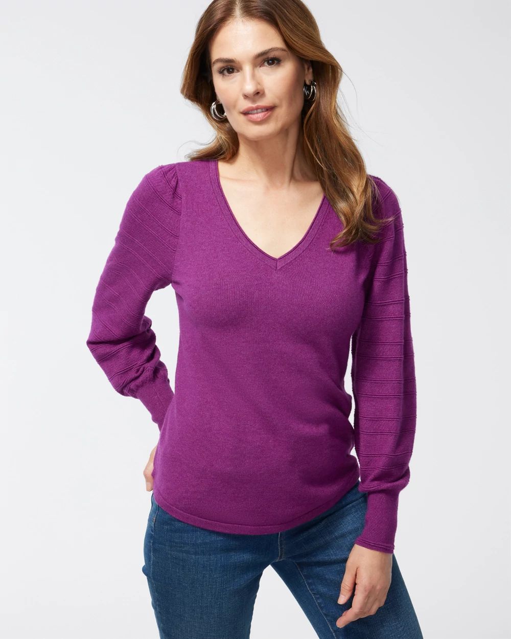 Luxe Sleeve Detail Pullover Sweater