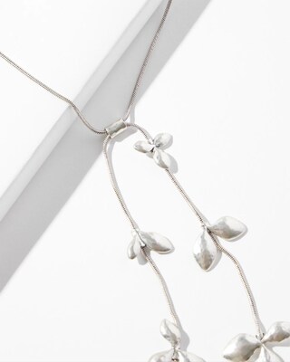 Adjustable Leaf Pendant Y-Necklace