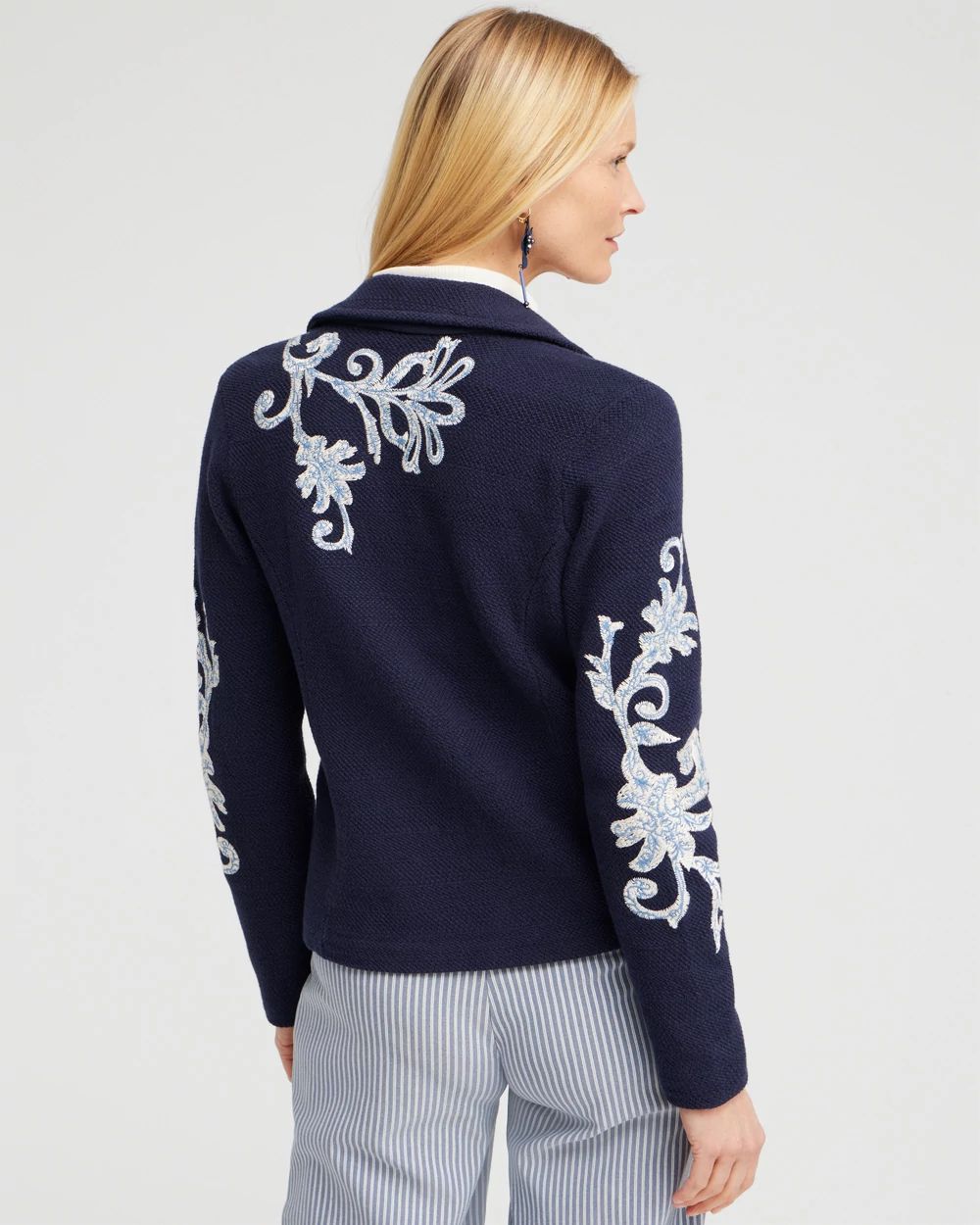 Embroidered Moto Jacket