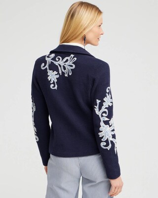 Embroidered Moto Jacket