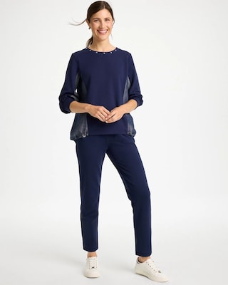 Zenergy® French Terry Pull-On Ankle Pants click to view larger image.