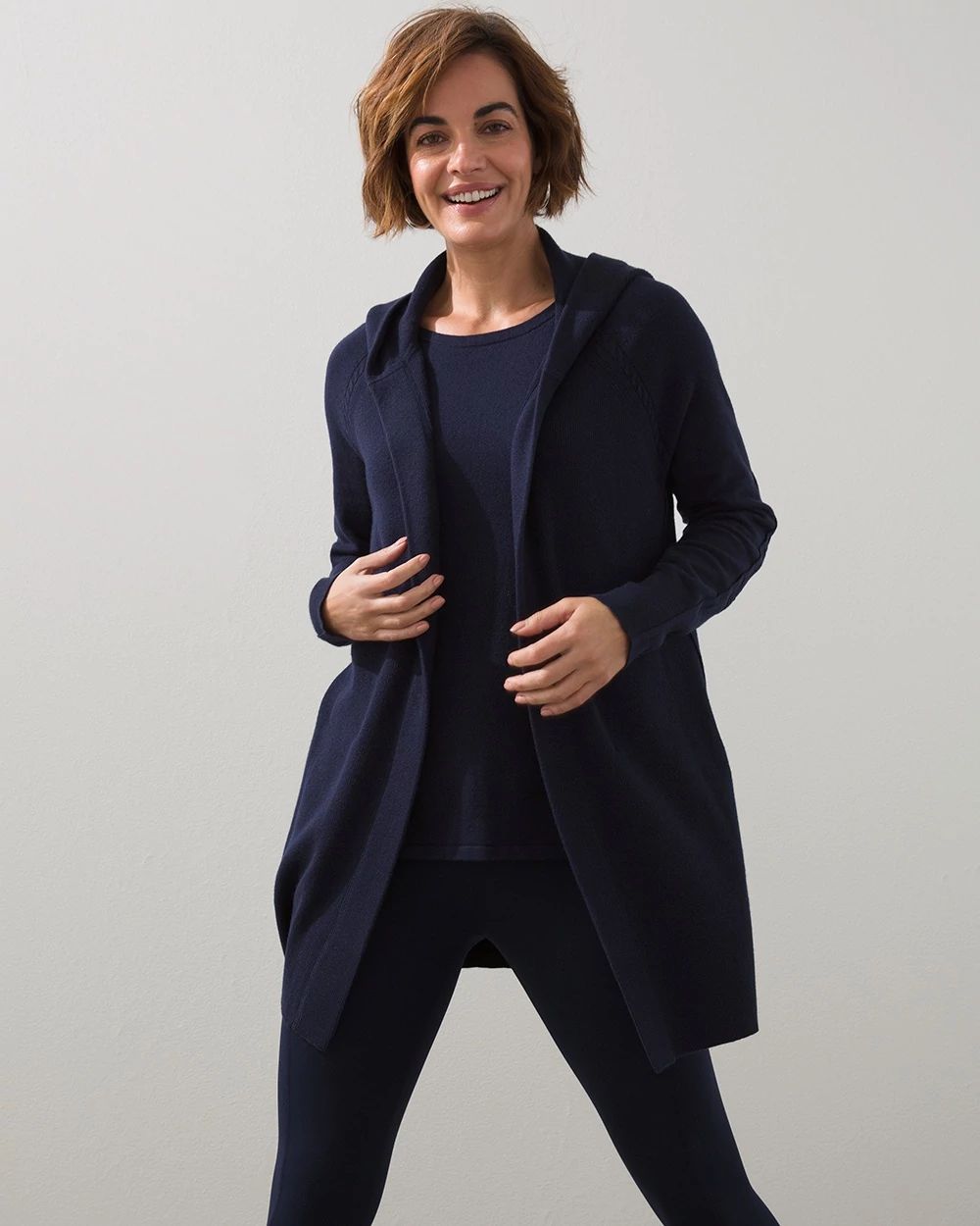 Zenergy Cotton-Cashmere Moto Cardi