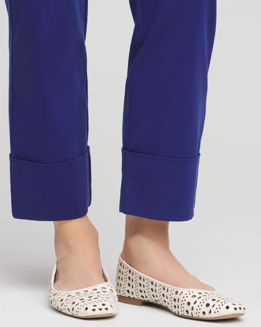 Stretch Sateen Cropped Pants