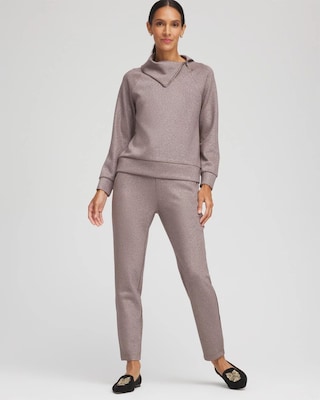 Zenergy® Sparkle Scuba Tapered Ankle Pants click to view larger image.