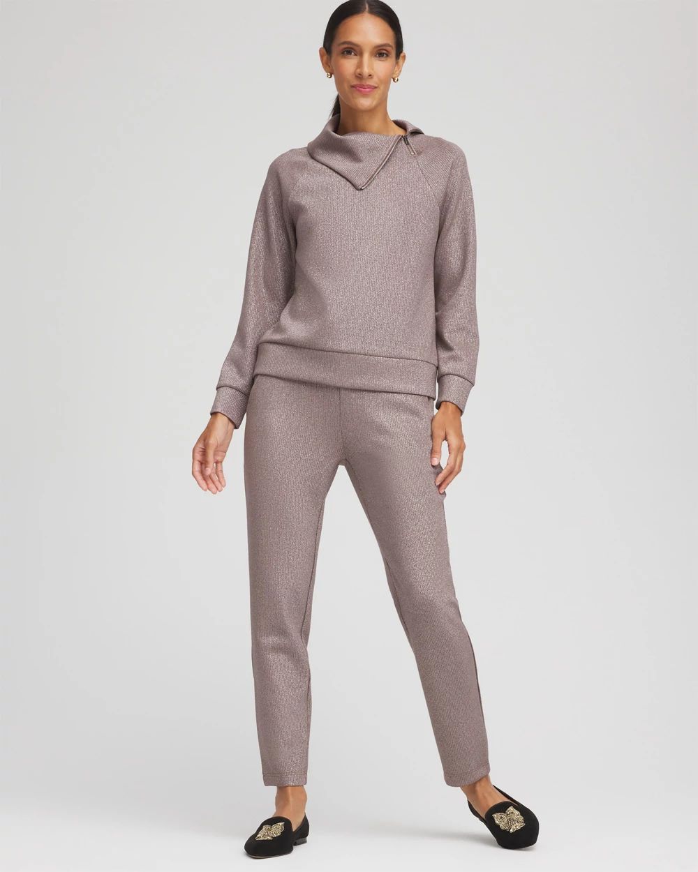Zenergy® Sparkle Scuba Tapered Ankle Pants