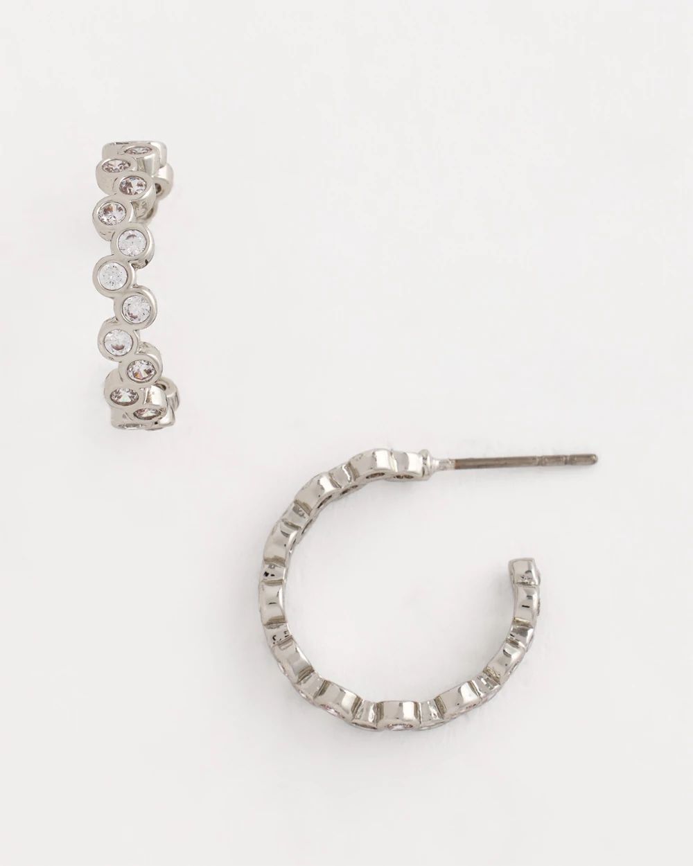 No Droop® Silvertone Hoop Earrings