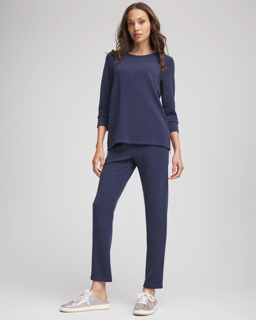 Zenergy® Scuba Satin-Trim Tunic