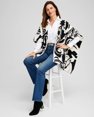 Reversible Jacquard Ruana
