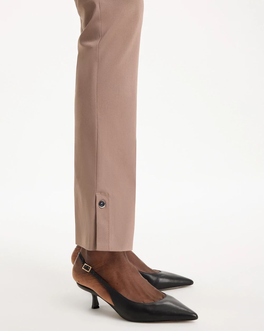 Brigitte™ Slim Button Hem Pants click to view larger image.