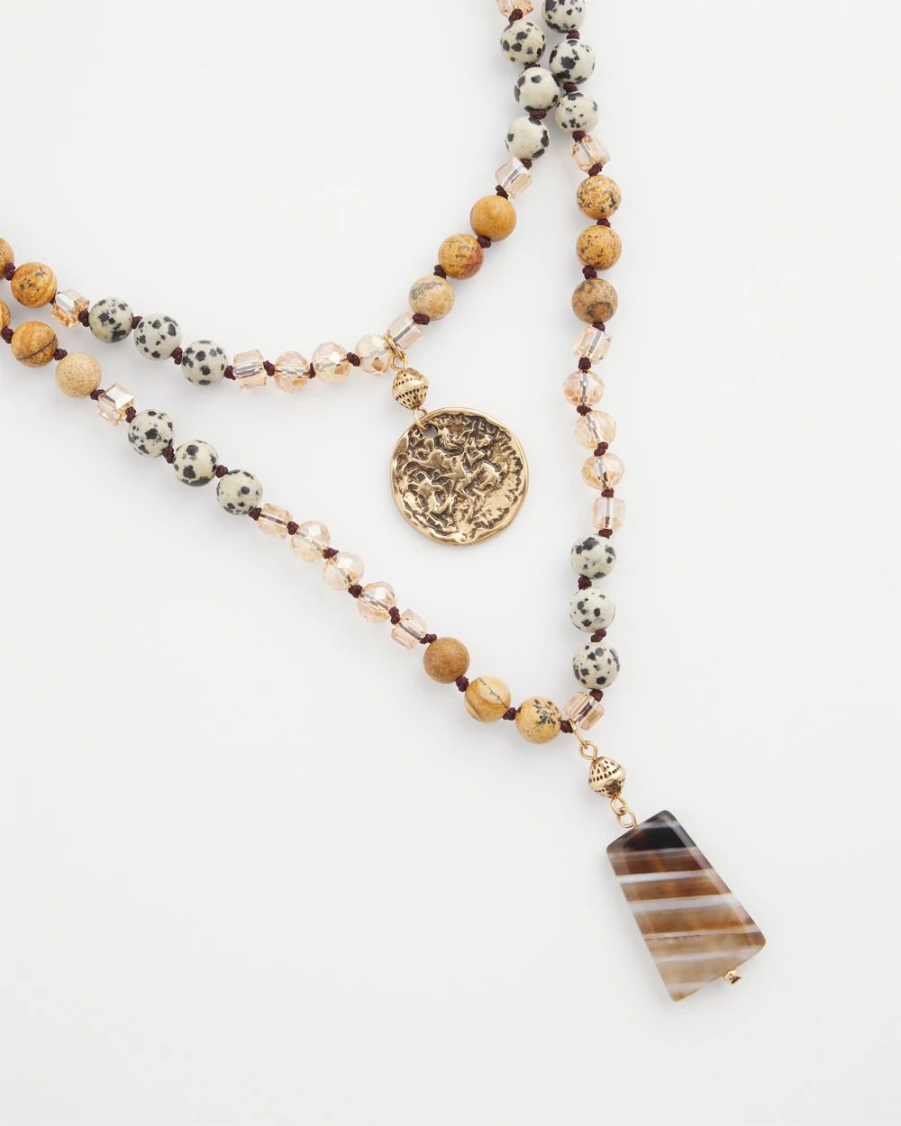 Jasper Layered Pendant Necklace