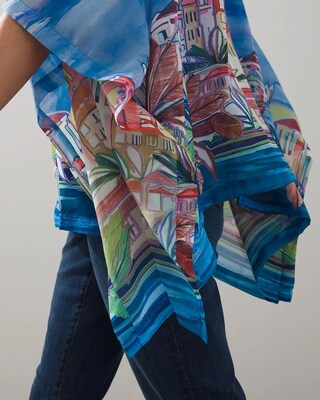 Mediterranean Coast Sheer Poncho