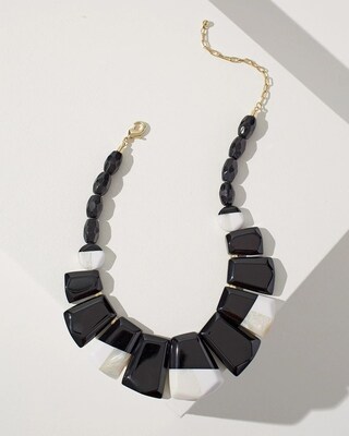 Black and White Bib Necklace